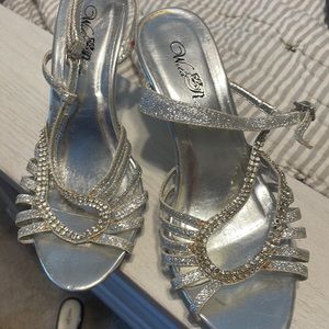 Silver dress heels